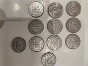 Monety 1 zł PRL zestaw 1974, 1981, 1983, 1985, 1986, 1987, 1988