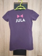 419. Fioletowa koszulka t-shirt imienna Jula rozmiar 122
