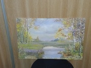 Stary obraz olejny na sklejce 