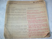 INSTRUKCJA OBSŁUGI - ODBIORNIKI TELEWIZYJNE UNITRA UNIMOR NEPTUN
