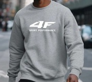 Męska bluza dresowa sportowa z nadrukiem 4F