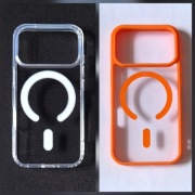 Etui/case klasyczne i pomarańczowe z magsafe na iPhone'a 17 pro