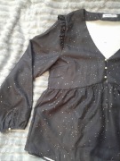 Elegancka wizytowa bluzka czarno złota rozm.M