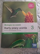 Biologia na czasie 3 karty pracy zakres podstawowy klasa 3 z owijką 