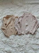 Dwa dziecięce sweterki z wełną rozmiar S