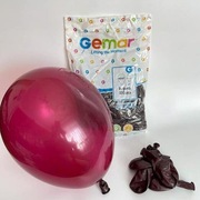 Wiśniowe BURGUNDY BALONY GEMAR | kolor 47 |10" (25cm)| 5 szt./opak.