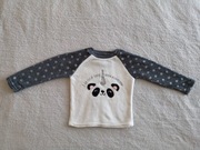 Biała szara pluszowa bluza panda jednorożec w kropki Primark 104 jak nowa