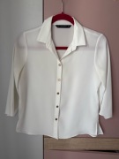 Biała elegancka koszula z rękawem 3/4, Zara