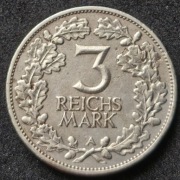 3 REICHS MARK 1925 A - 1000-LECIE NADRENII 