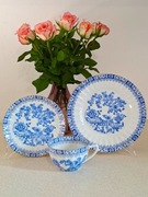 Filiżanka trio Tuppack Tiefenfurt China Blau 1925/45 r. śląsk Parowa