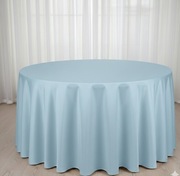 Obrus stół okrągły 320cm BŁĘKITNY na wesele NOWY