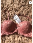 Nowy różowy biustonosz sinsay 75A, koronkowy