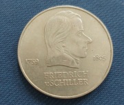 Moneta  Niemcy NRD 20 marek 1972 r. Friedrich Schiller