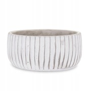 Gliniana doniczka osłonka misa biała