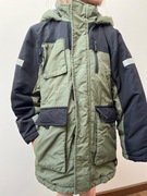 M&S kurtka zimowa 128-134 (7–8 lat) khaki, ciepła parka z futerkiem