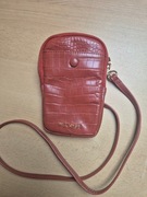 Brązowa, ruda, mała torebka na komórkę Wittchen