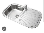 Zlew blaszany, jednokomorowy z ociekaczem 