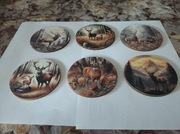 Drewniane podkładki pod kubki 6 sztuk 