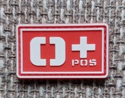 Grupa krwii O Rh + Naszywka fluorescencyjna 3D Morale Patch Rzep