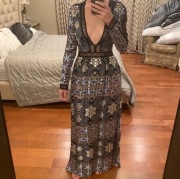 For love & lemons sukienka S 36 Maxi z jedwabiem