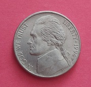 Moneta USA 5 CENTS 5 centów 1994r.  Jefferson Nickel