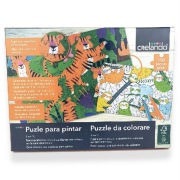 Puzzle dla dzieci 6 lat + 150 elementów 2w1 do kolorowania zwierzęta 