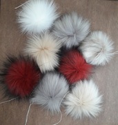 Pompony, pomponiki do czapki eko futro