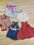 Zestaw ubranek 5 sztuk dla dziewczynki 6-12 m. 74--80