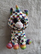 Kolorowa tęczowa maskotka jednorożec TY magiczne cekiny jak nowa nowy