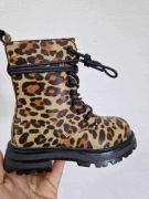 Cudne ocieplane buty zimowe panterka botki r. 32 (20 cm)