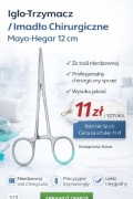 Iglo trzymacz Imadło chirurgiczne typu Mayo-Hegar 12 cm
