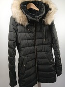 Zara kurtka damska płaszcz parka czarna z kapturem zimowa M