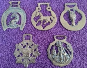 5 angielskich mosiężnych zawieszek dekoracji