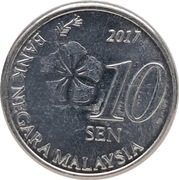 Malezja 10 sen 2017, KM#202
