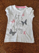 koszulka bluzka z krótkim rękawem letnia top t-shirt motyle motylki