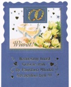 Naklejki na wódkę weselną "Wiwat" 10 szt.