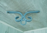 Wieszak Hak Uchwyt sufitowy kuty na doniczkę - Szary RAL 7000 (W17)