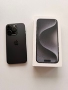 Iphone 15 pro, czarny, 128GB, stan b.dobry, oryginalne pudełko