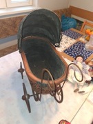 Wózek kolekcjonerski drewno - wiklina