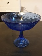 Duża patera owocarka kobaltowa Ząbkowice 