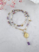 Naszyjnik z kamieni naturalnych i stali UNIKAT