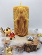 Świeca z Maryją z wosku pszczelego 