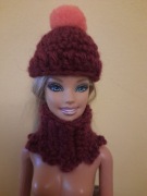 Ubranko dla Barbie czapka + komin