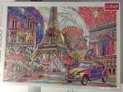 Puzzle TREFL 1000 elementów Premium Quality ,10524 Kolory Paryża