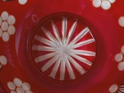 **DUŻA patera żardiniera RUBINOWY kryształ Nachtmann 1970+