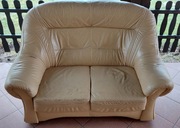 Sofa dwuosobowa skóra naturalna