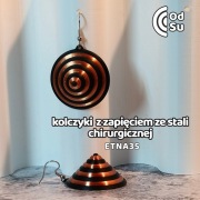 Kolczyki ETNA 35 - czarno-miedziane