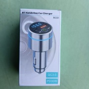 TRANSMITER FM BLUETOOTH PD 30W USB / USB-C BC61 ŁADOWARKA SAMOCHODOWA