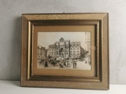 Grafika – Miejska Scena w Rzymie, wymiary ramy 45x53 cm.