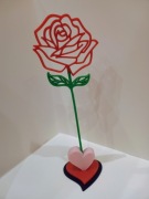 Róża 3d 23cm czerwona